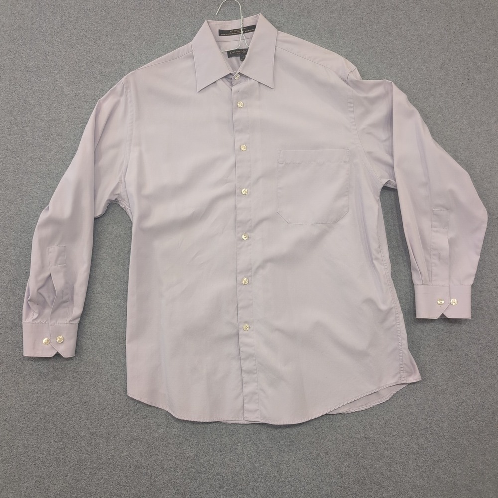 Donna Karan Signature Mens Lavender Purple Dress Shirt Long Sleeve Button Down